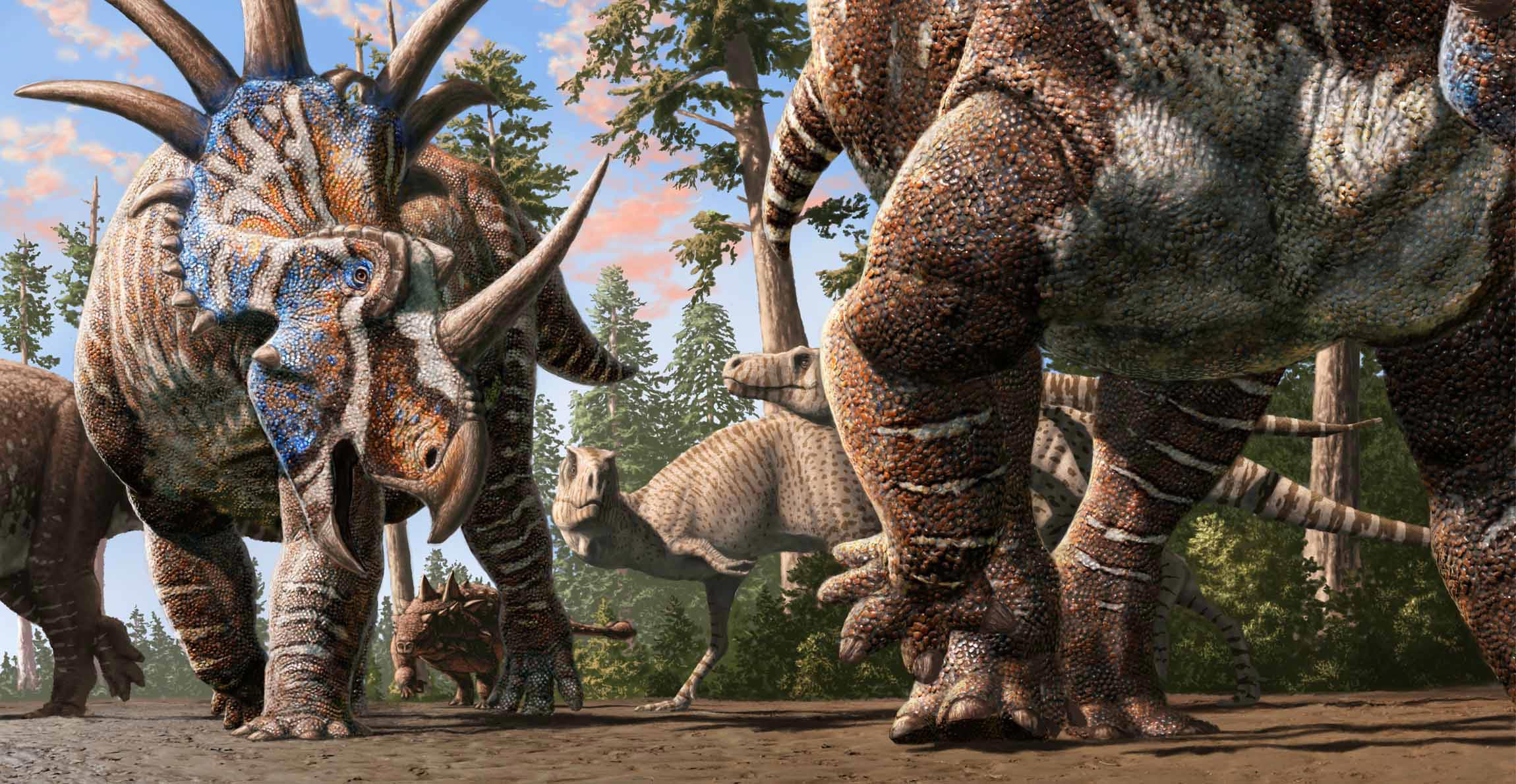 Mixed-Species Dinosaur Herd Tracks