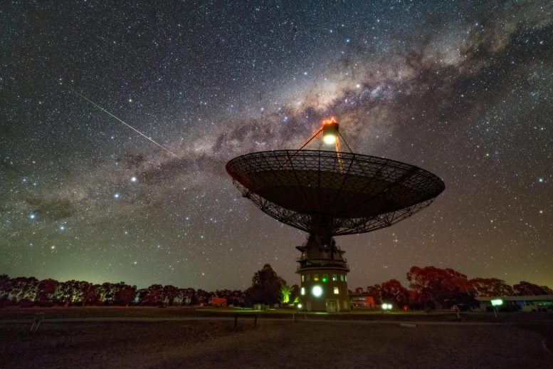 Murriyang CSIRO Parkes Radio Telescope Beneath the Milky Way