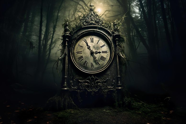 Mysterious Eerie Clock Forest