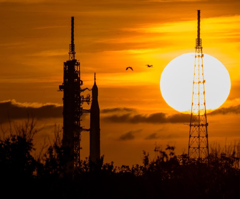 NASA Artemis I Prelaunch Sunrise