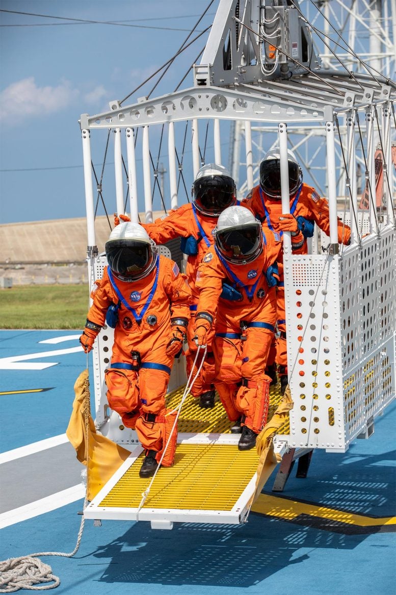 NASA Artemis II Emergency Escape Practice