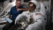 NASA Astronaut Jasmin Moghbeli Tries On Spacesuit