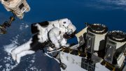 NASA Astronaut Josh Cassada Prepares Roll Out Solar Array