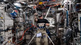 NASA Astronaut Mike Hopkins Performs the Grasp Experiment