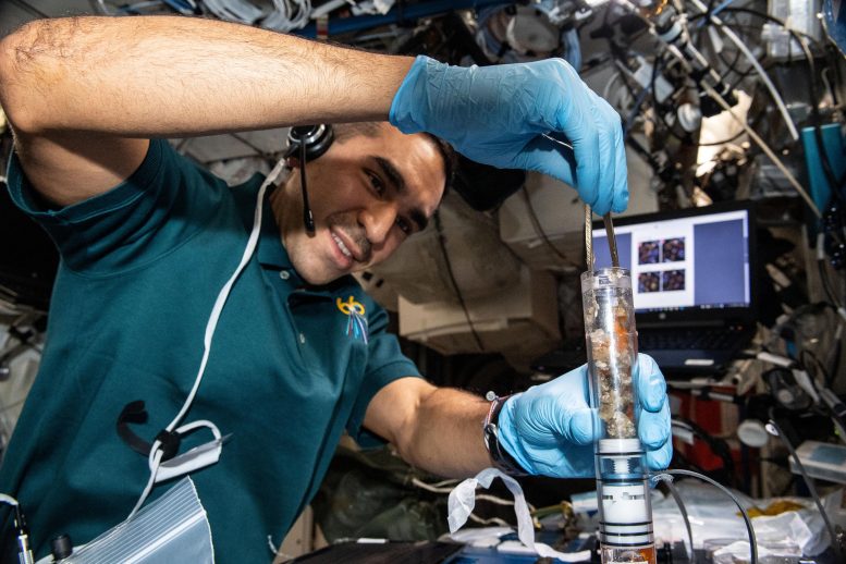 NASA Astronaut Raja Chari Final Harvest of Cotton Cell Cultures