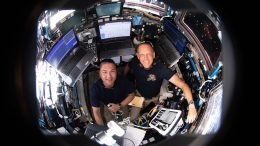 NASA Astronauts Kjell Lindgren and Bob Hines Monitor Starliner