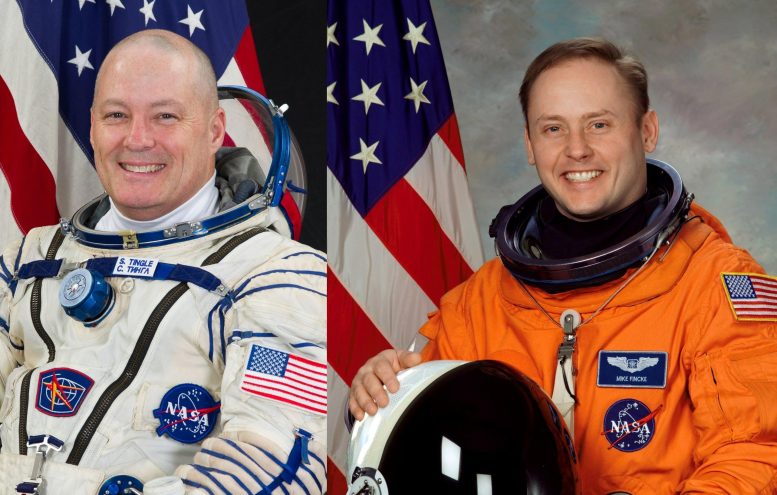 NASA Astronauts Scott Tingle and Edward Michael Fincke