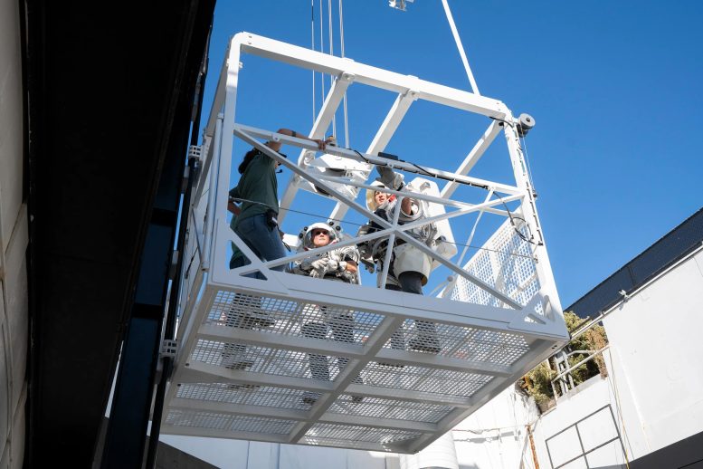 NASA Astronauts Test SpaceX Elevator Concept for Artemis Lunar Lander
