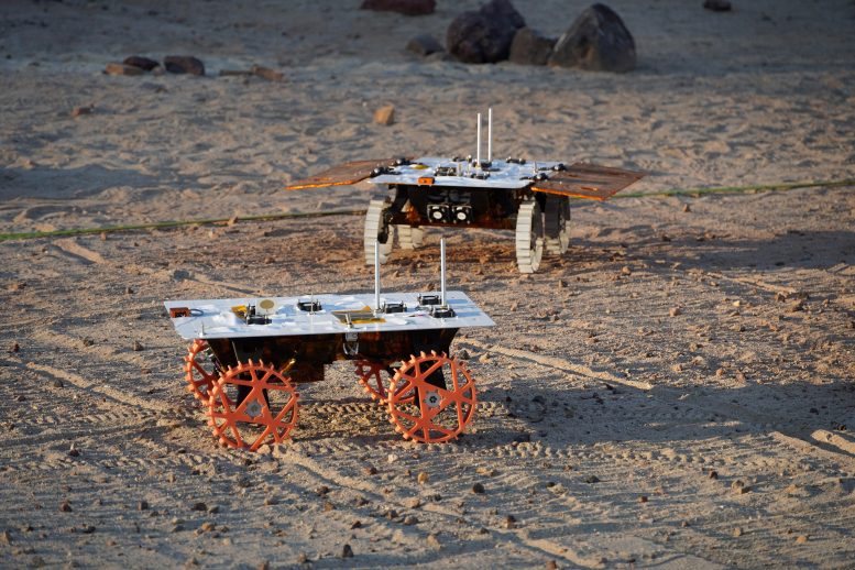 NASA CADRE Rover JPL Mars Yard Testing