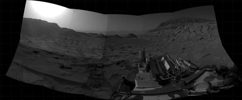NASA Curiosity Mars Rover Postcard of Marker Band Valley Afternoon Panorama