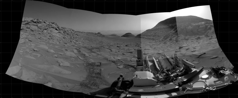 NASA Curiosity Mars Rover Postcard of Marker Band Valley Morning Panorama