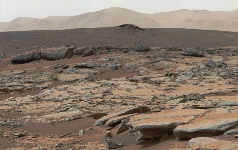 NASA Curiosity Mars Sedimentary Deposits in the Glenelg area of Gale Crater