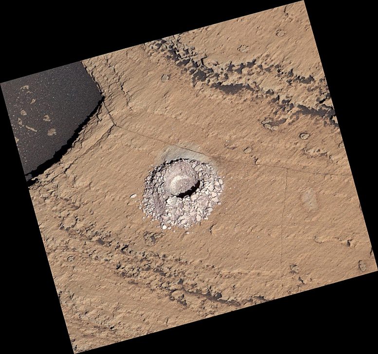 NASA Curiosity Rover Sequoia Drill Hole