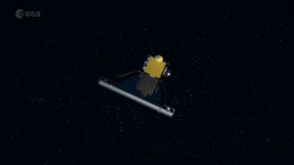 Миссия NASA по перенаправлению астероидов, DART, предназначена для столкновения с меньшим из двух тел бинарной астероидной системы Дидимос осенью 2022 года. Затем миссия ESA Hera проведет последующие наблюдения после удара. Анимация: ESA