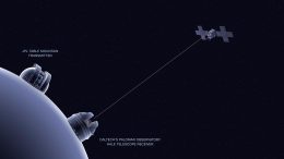 NASA Deep Space Optical Communications Illustration
