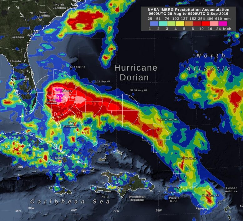 NASA IMERG Hurricane Dorian