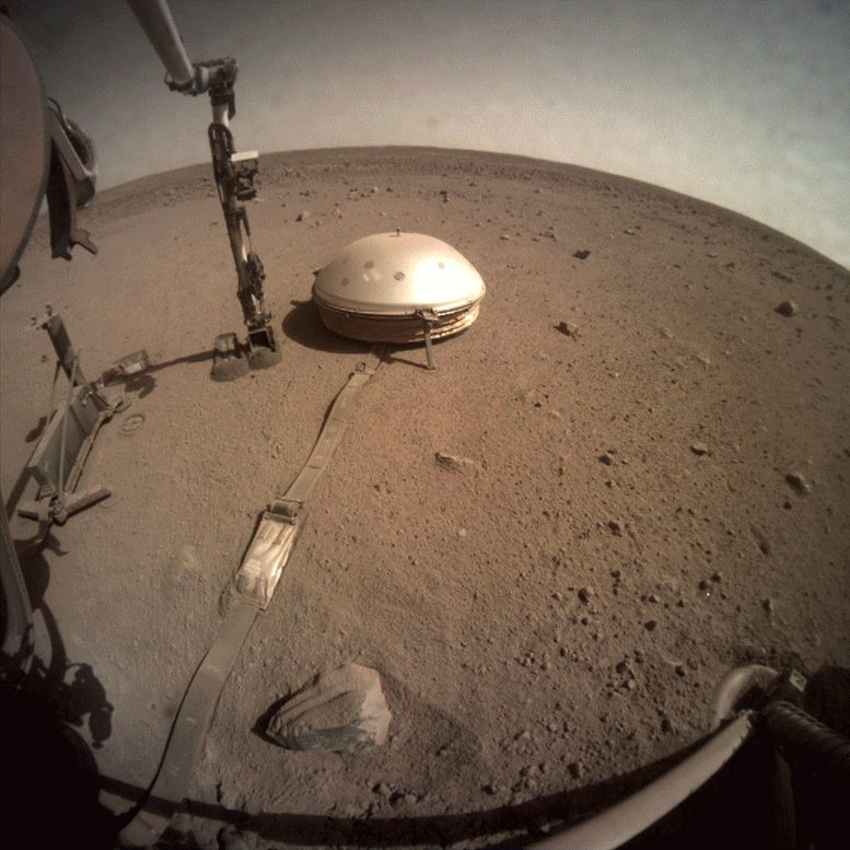 NASA Insight Domed Seismometer on Mars