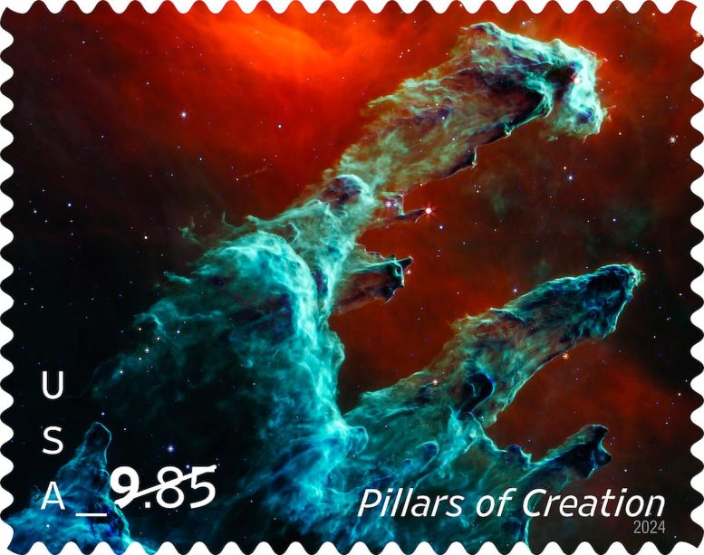 NASA James Webb Pillars of Creation USPS Stamp