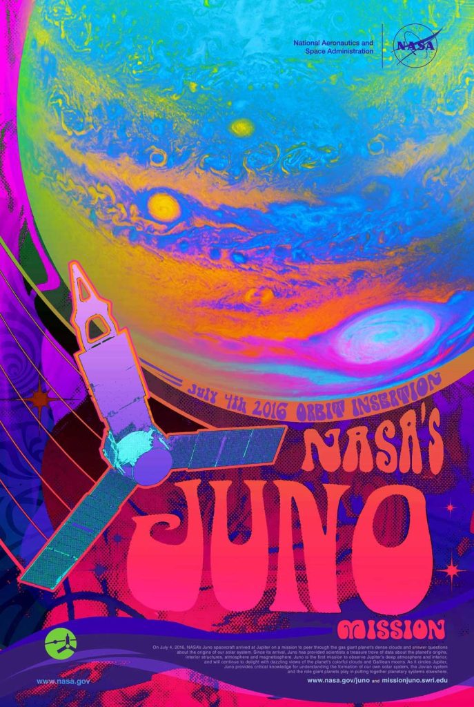 NASA Juno Groovy Poster