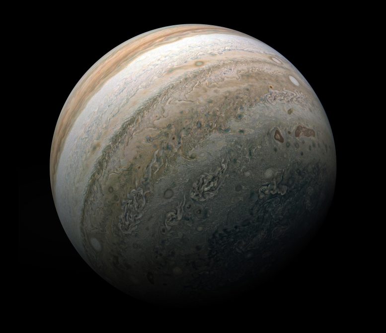 NASA Juno Jupiter Southern Hemisphere
