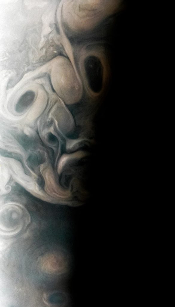 NASA Juno Mission Eerie “Face” on Jupiter