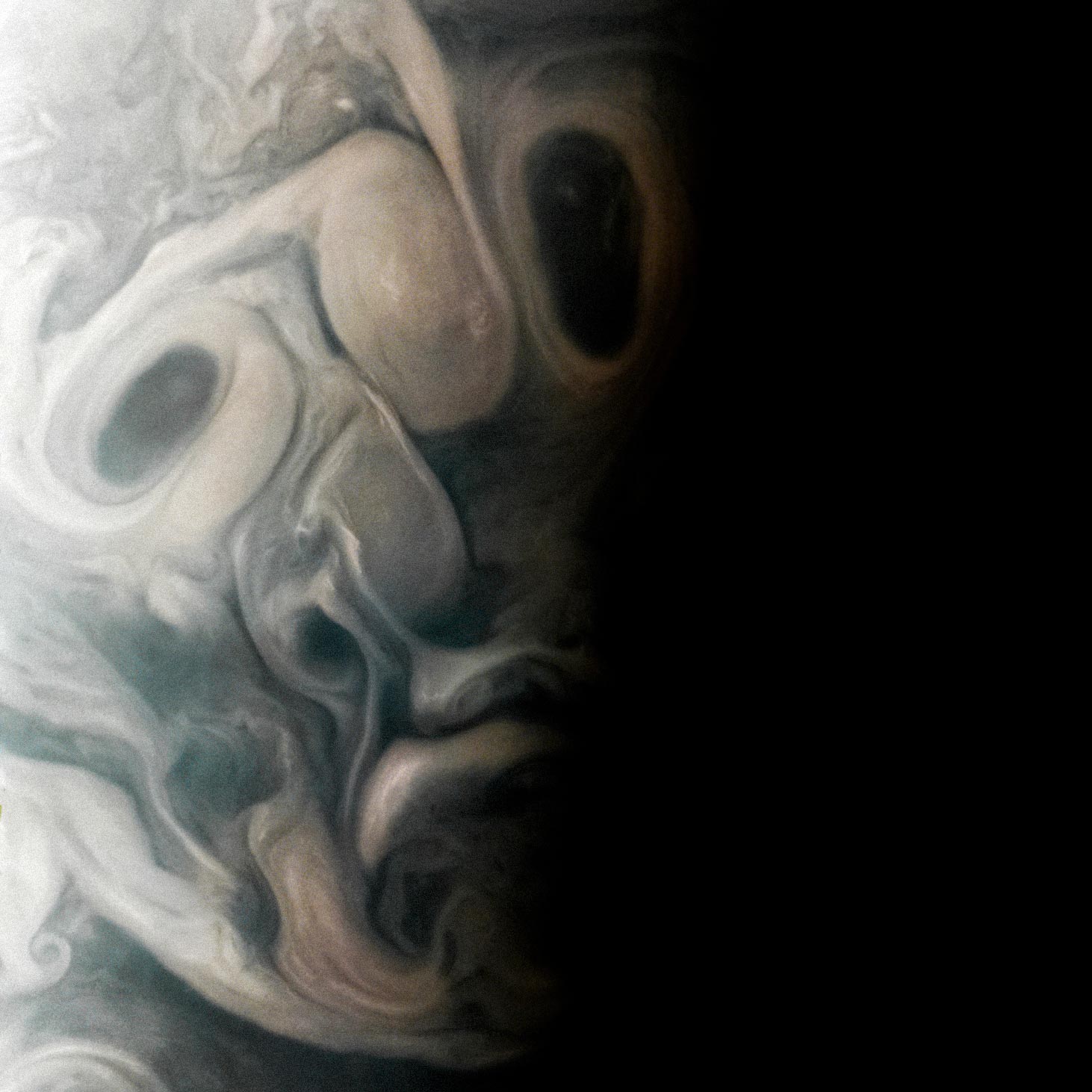 NASA’s Juno Mission Captures Stunning Image of Jupiter’s Jet N7 Region and Pareidolia in its Clouds