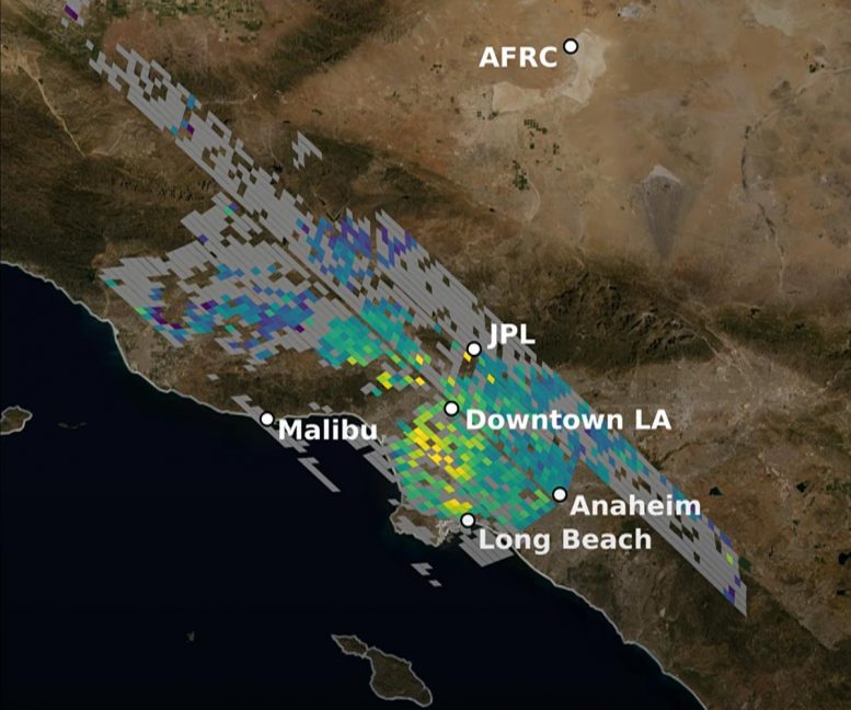NASA Los Angeles Carbon Dioxide Map