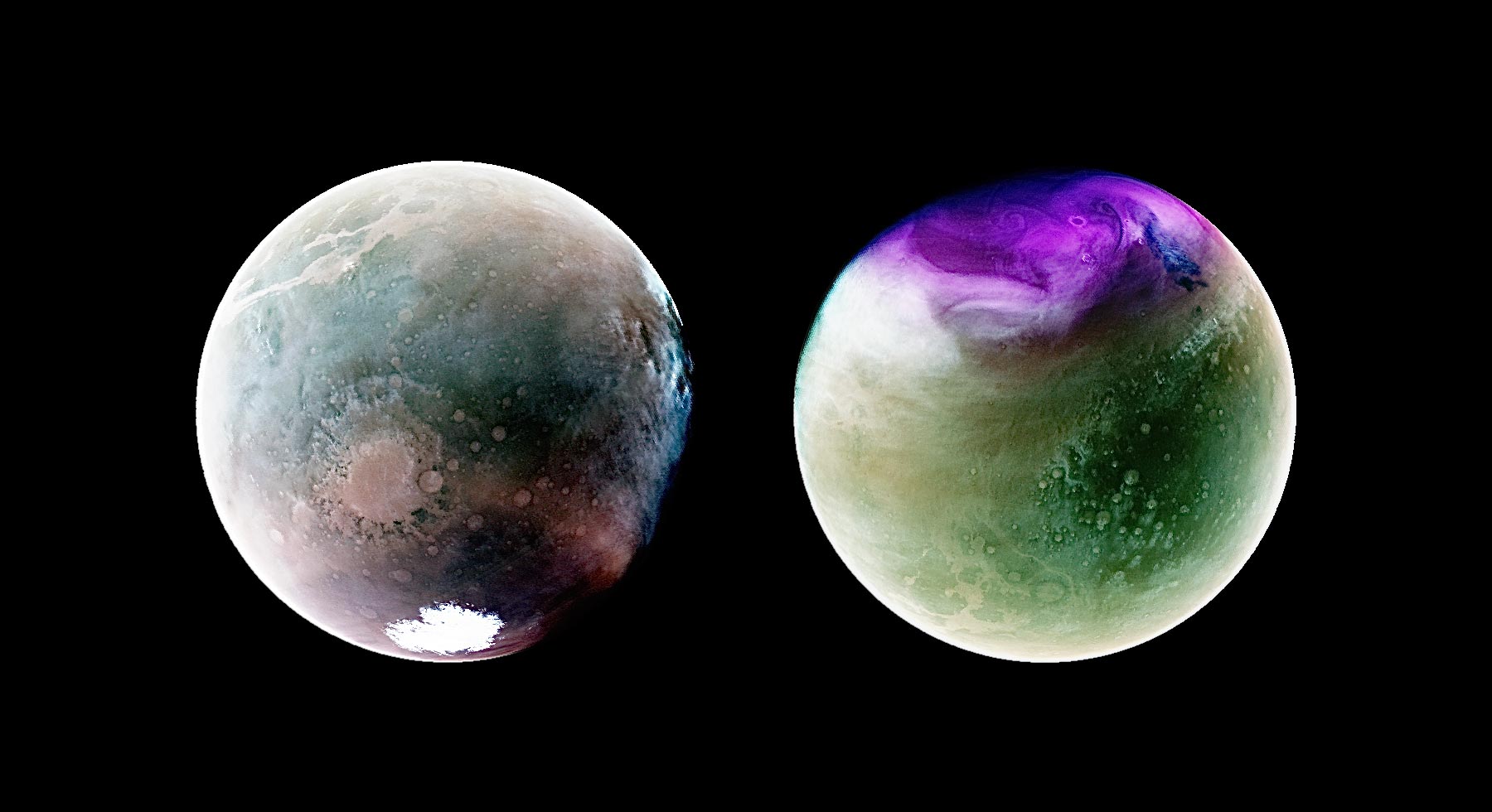 Vistas deslumbrantes de Marte capturadas pelo olho ultravioleta a bordo da espaçonave MAVEN da NASA