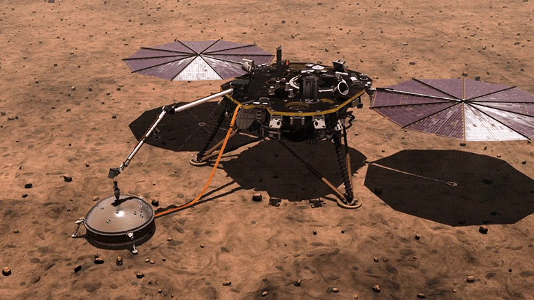 Huge Mars Dust Storm Sends NASA's InSight Lander Into Safe Mode - SciTechDaily