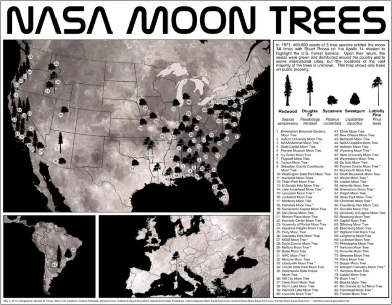 NASA Moon Trees Map