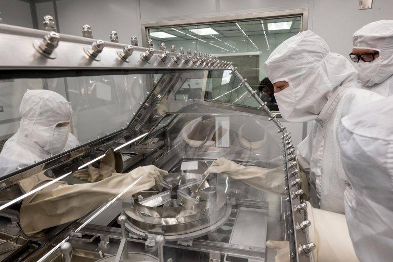 NASA OSIRIS REx Curation Team Rehearses Opening Asteroid Sample Canister