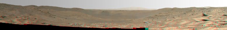NASA Perseverance Mars Rover Belva Crater Mosaic 3D