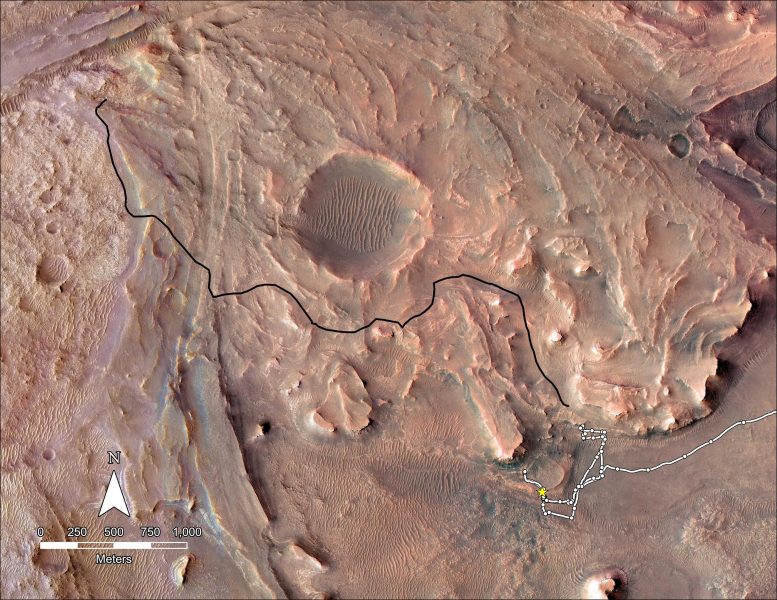 NASA Perseverance Mars Rover Map 2023