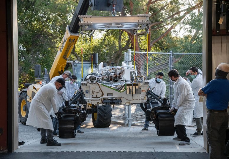 NASA Perseverance Mars Rover Twin Moving