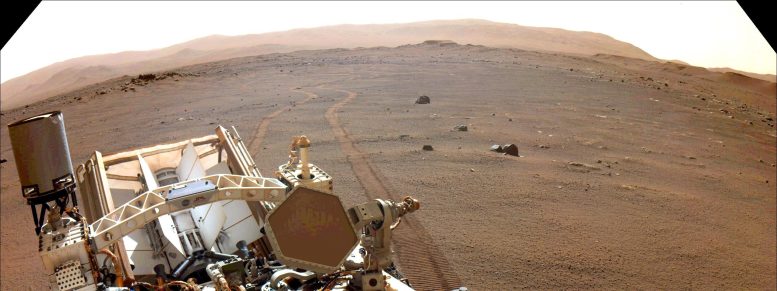 NASA Perseverance Mars Rover Wheel Tracks