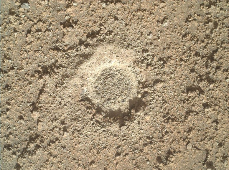 NASA Perseverance Mars RoverOuzel Falls Abrasion Patch
