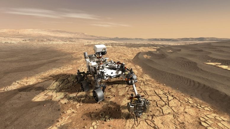 Rendu artistique du rover Perseverance de la NASA