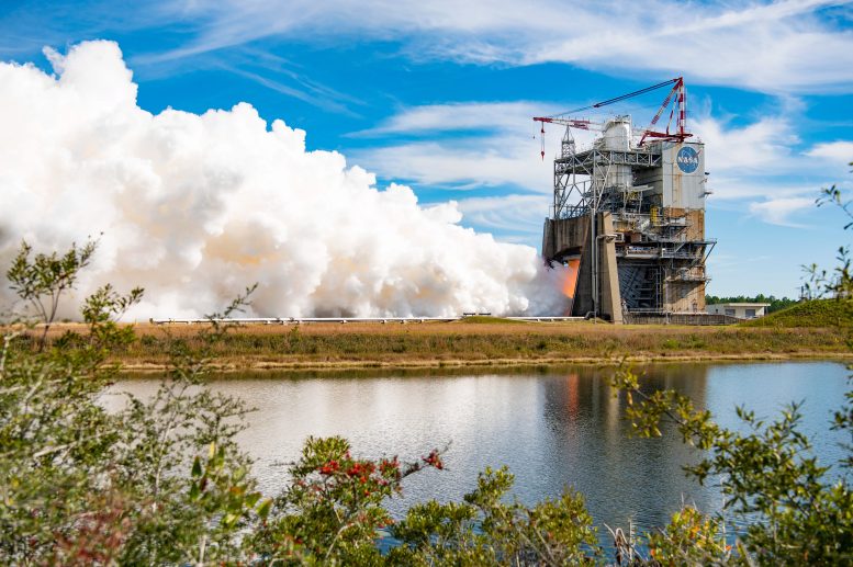 NASA RS 25 Engine Hot Fire Certification Testing at Stennis