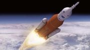 NASA SLS Block 1 Rocket in Flight