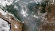 NASA Satellite Image of Amazon Fire