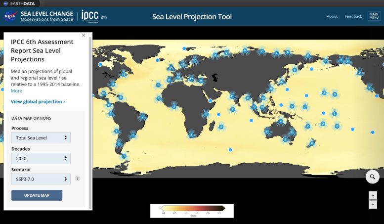 NASA Sea Level Change Projection Tool