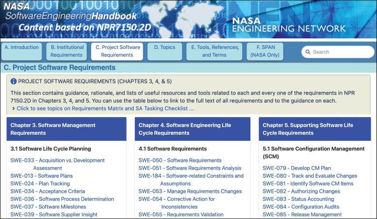 NASA Software Engineering and Assurance Handbook