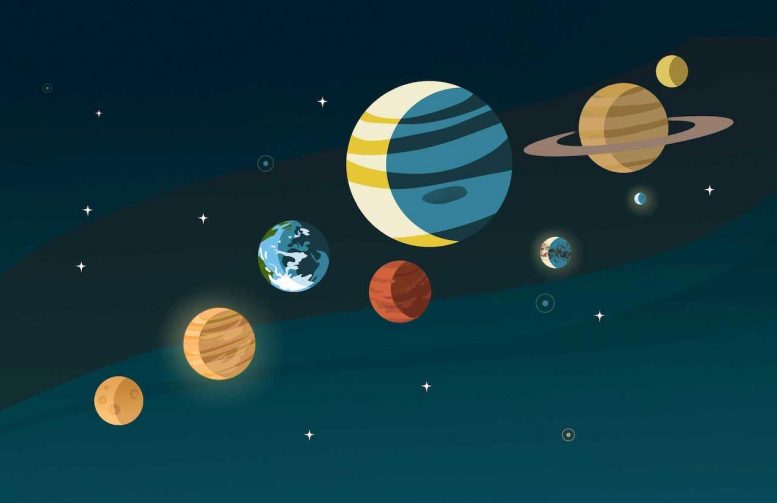 NASA Solar System Astrobiology Illustration