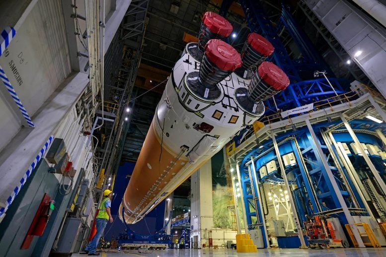 NASA’s Space Launch System Core Stage Prepares for Move to Pegasus Barge