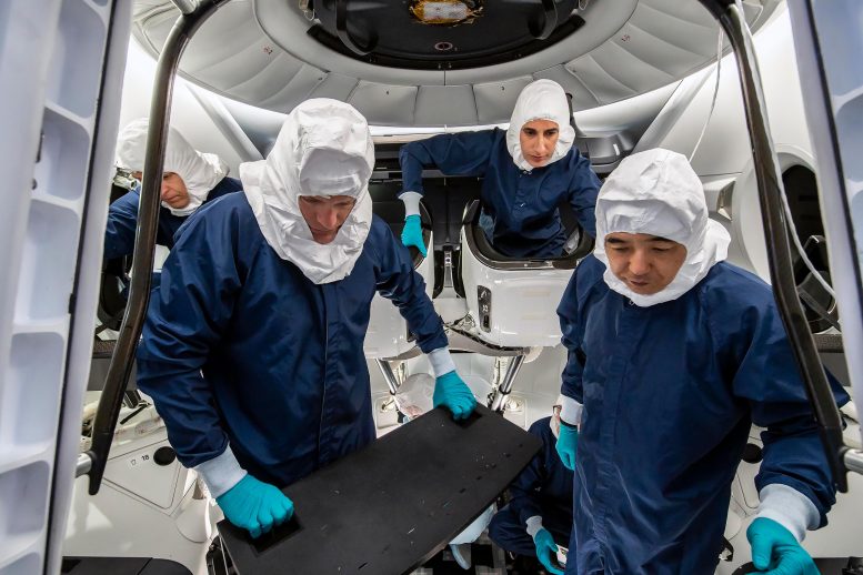 NASA SpaceX Crew-7 Inside Dragon