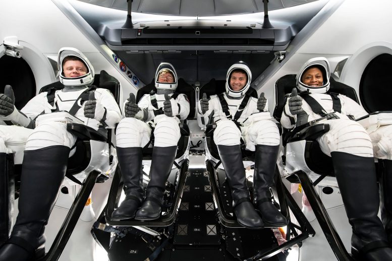 NASA SpaceX Crew-8 Thumbs Up