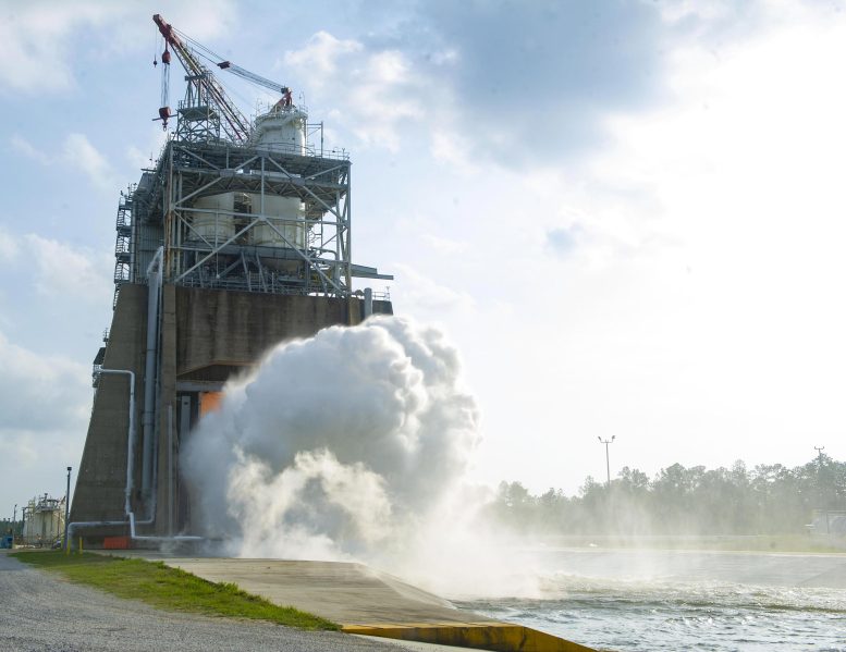 NASA Stennis Fred Haise Test Stand RS-25 Hot Fire Test March 2023