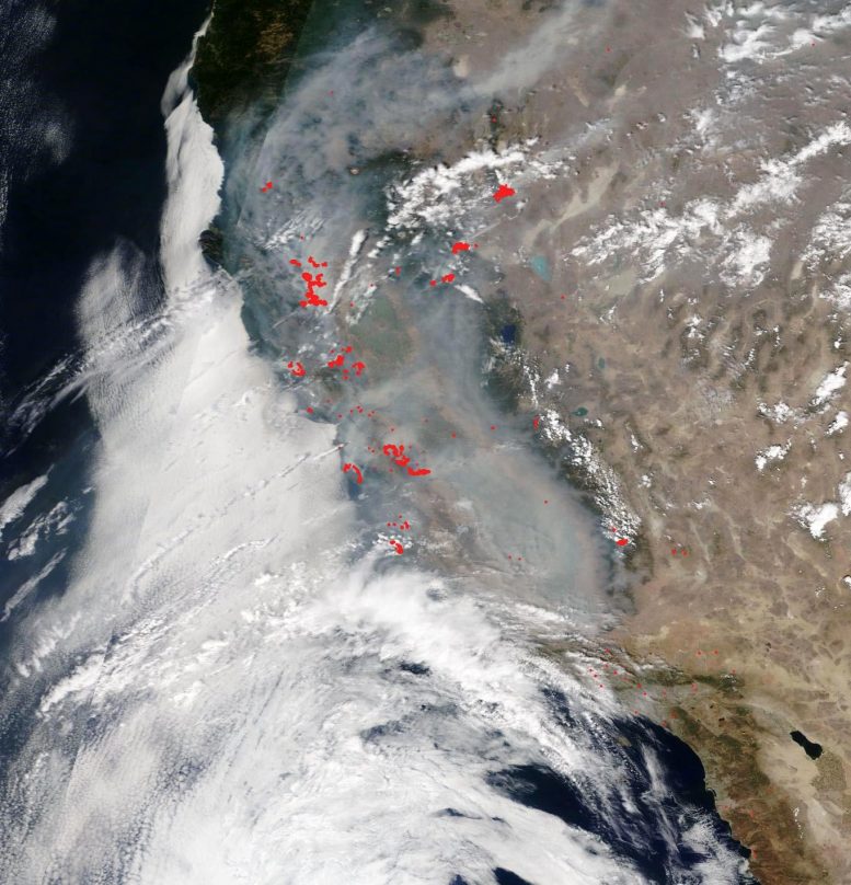 NASA Terra Smoke Covered California
