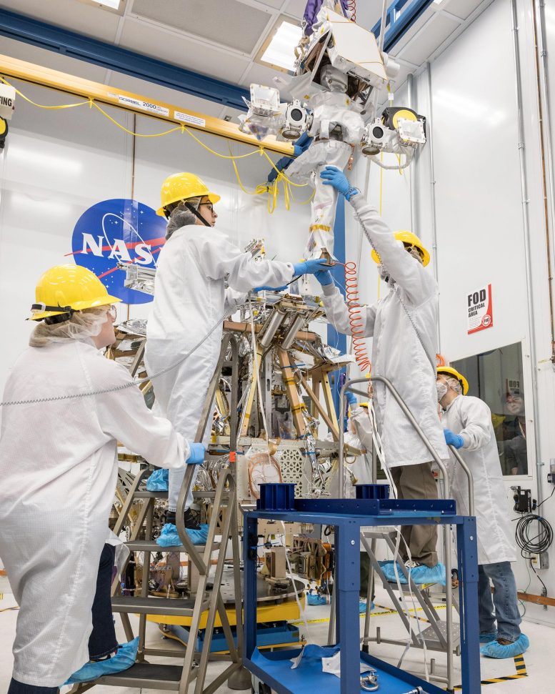 NASA VIPER Robotic Moon Rover mast installation