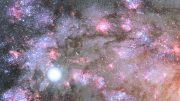 NASA Views Early Construction of Giant Galaxy